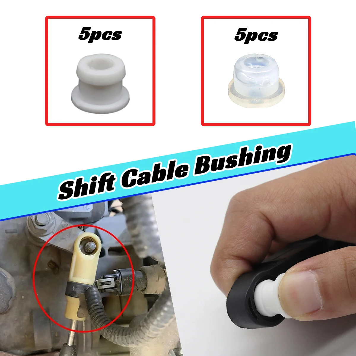 10X Shifter Cable Bushing Gearbox End Connector Fix Sleeve Grommet Repair Kit for Chevrolet SSR Trailblazer EXT Trax Trans Parts