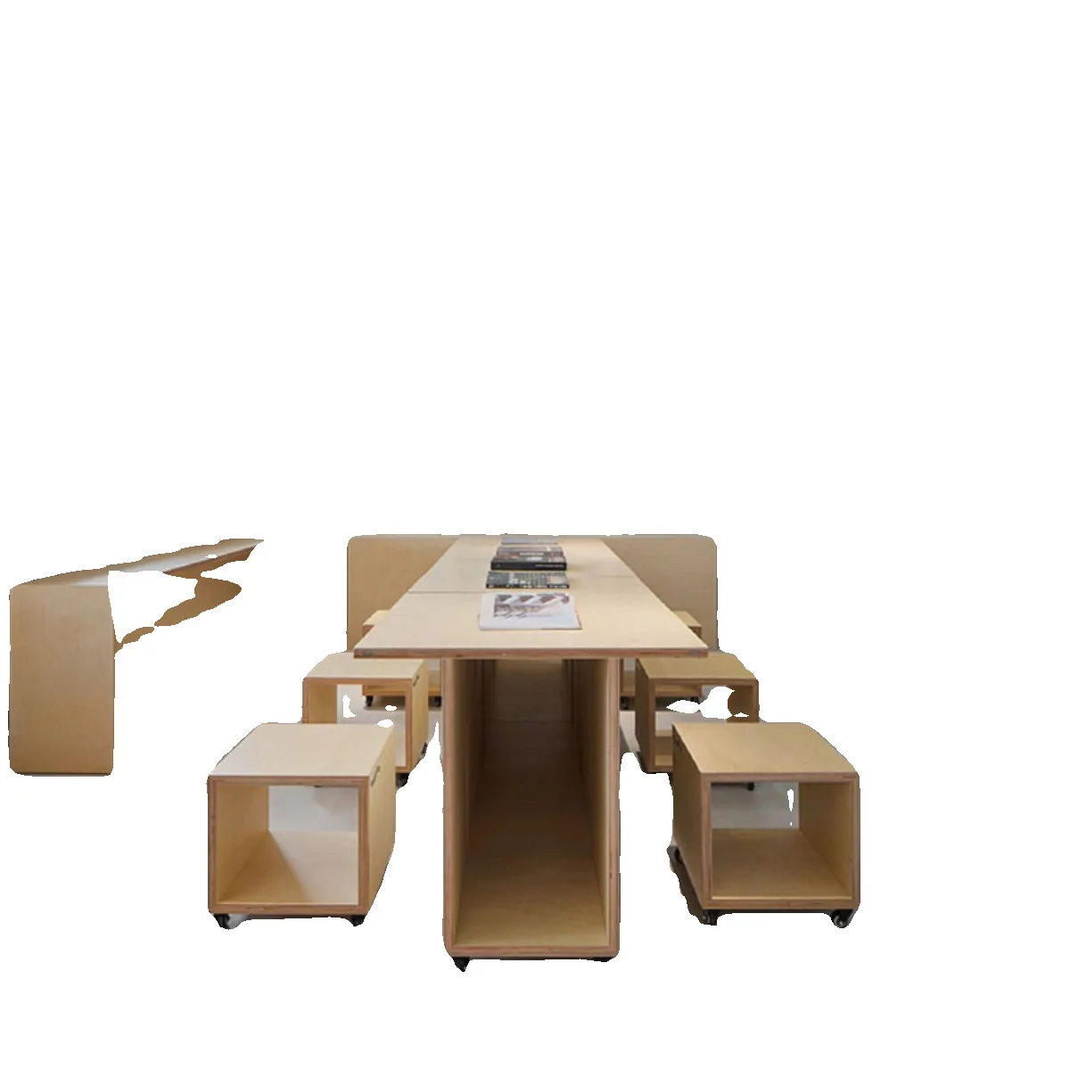 Internet-famous café natural wood dessert cake shop, ocean board small table