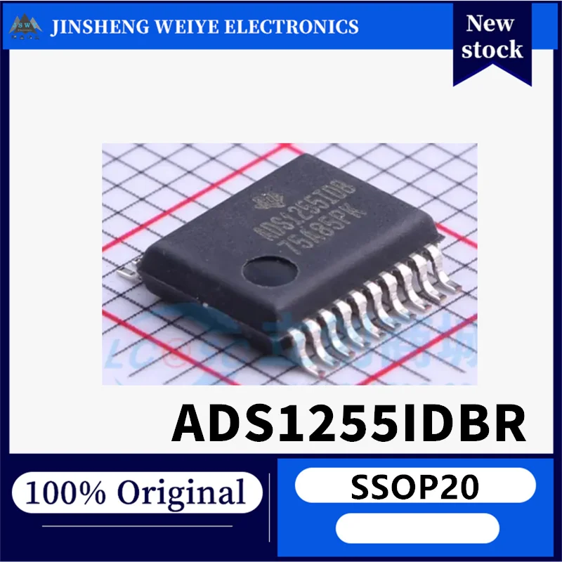 (5/50 pieces) ADS1255IDBR ADS1255 SSOP28 Data Converter Controller Chip, Brand New Original, In Stock, Electronic IC
