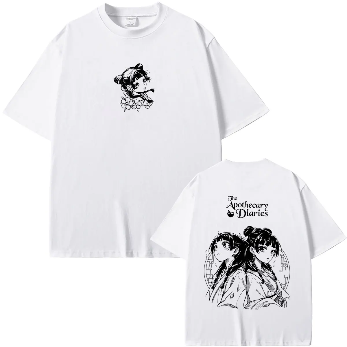 Anime The Apothecary Diaries Merch T-shirt Kawaii Cute Maomao Print T Shirts Summer Men Women High Quality Soft Cotton Tshirt
