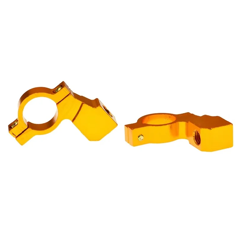 2 Pcs Universal Motorcycle Bike ATV Rear View Mirror Bracket Mount Adapter Holder Clamp Screw CNC Aluminum 22mm 7/8