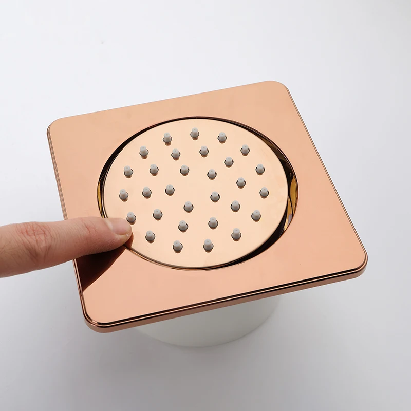 Imagem -04 - Rose Gold Brass Body Shower Massagem Jatos Chuveiro Side Banho Jet Spa Bico de Pulverizador Quadrado Cromado Preto Promoção