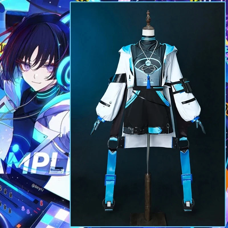 

2025 Game Genshin Impact Wanderer Scaramouche Cosplay Costume Fanart Cat DJ Men Halloween Party Suit