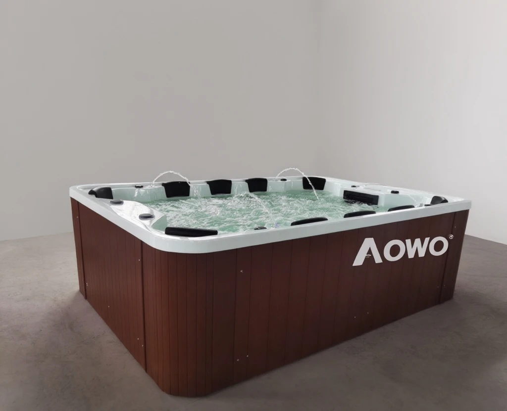 Acrylic  Inflatable  Outdoor Spa Heated Pool Acrylic Spa Outdoor 10 Person whirlpool Outside  Single Big Swimming Pools