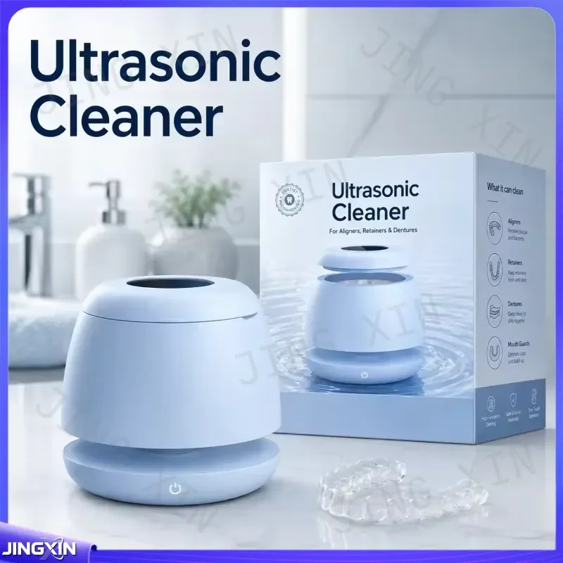 Custom for 360 Degree Deep Cleaning 48khz Portable Dental Household Uv Pod Aligner Mini Denture Ultrasonic Cleaner Retainer