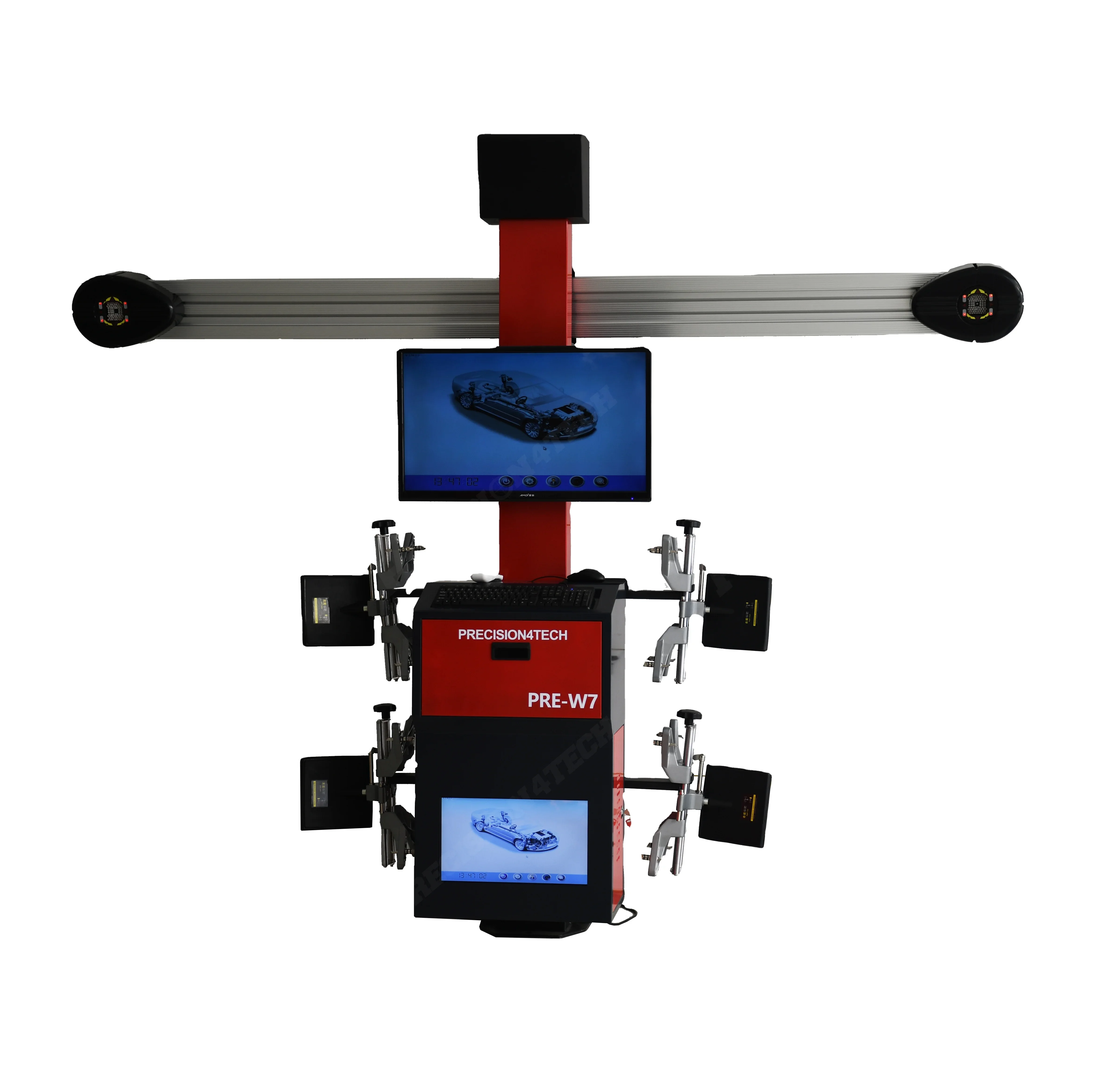 Китайский заводской автомобильный четырехколесный выравниватель 3d автоматическая подставка для выравнивания колес полный комплект PRE-W7 Китайский заводской автомобильный четырехколесный выравниватель 3d автоматическая подставка для выравнивания колес полный комплект PRE-W7