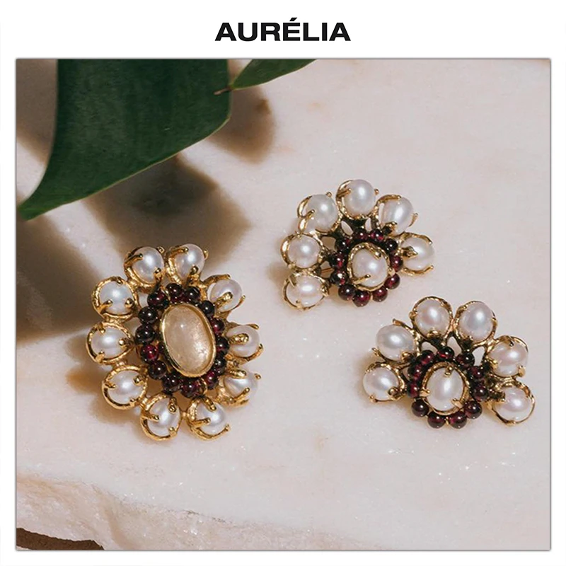 

Кольцо-кольцо с натуральным жемчугом и кристаллами 2021, роскошный комплект, женские классические ювелирные изделия высшего качества, тренд