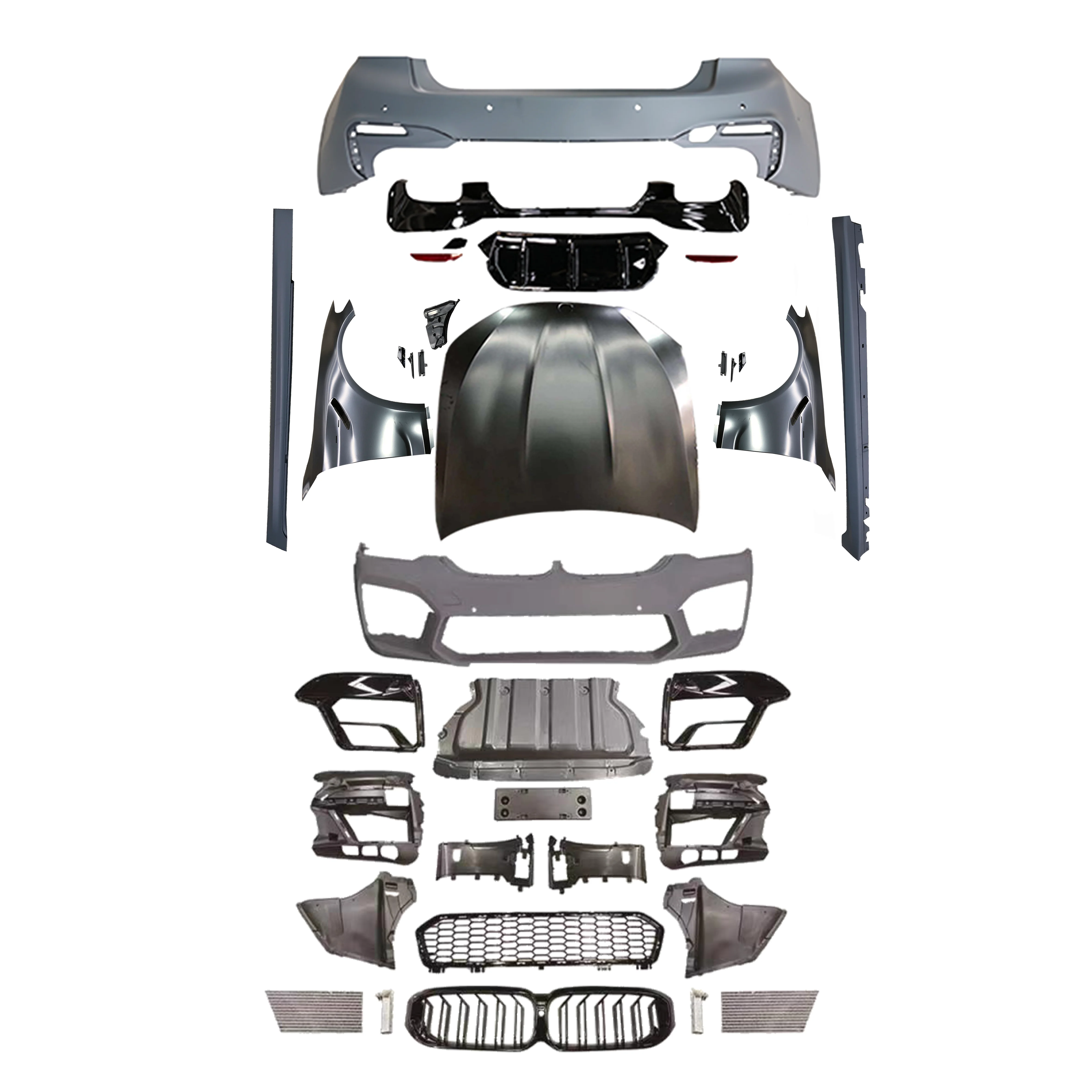 

Genuine Bodykit For 2017 2018 2019 2020 5 Series G30 G38 Facelift 2021 M5 Front Rear Car Bumpers Side Skirt Fenders M5 Hood