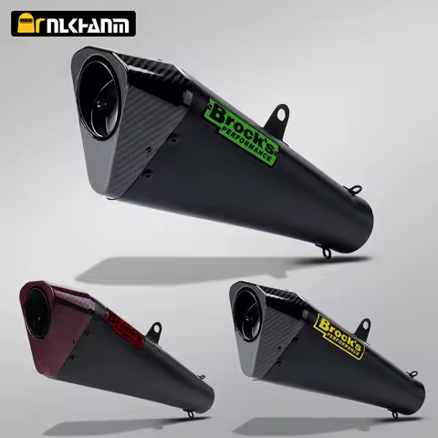 BROCK 60mm Universal motorcycle exhaust modification carbon fiber escape muffler for Busa GSX1300R GSX1000 ZX14R CBR1000RR-R