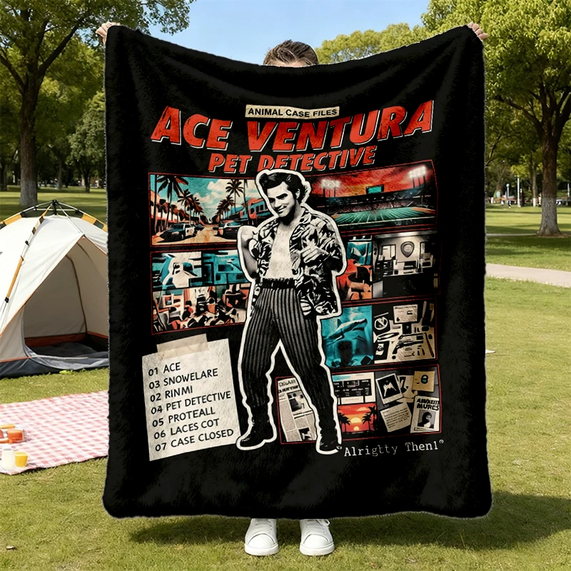 Ace Ventura Pet Detective Cozy Blanket, Vintage 90s Comedy Movie Warm Blanket, Film Lover Gift