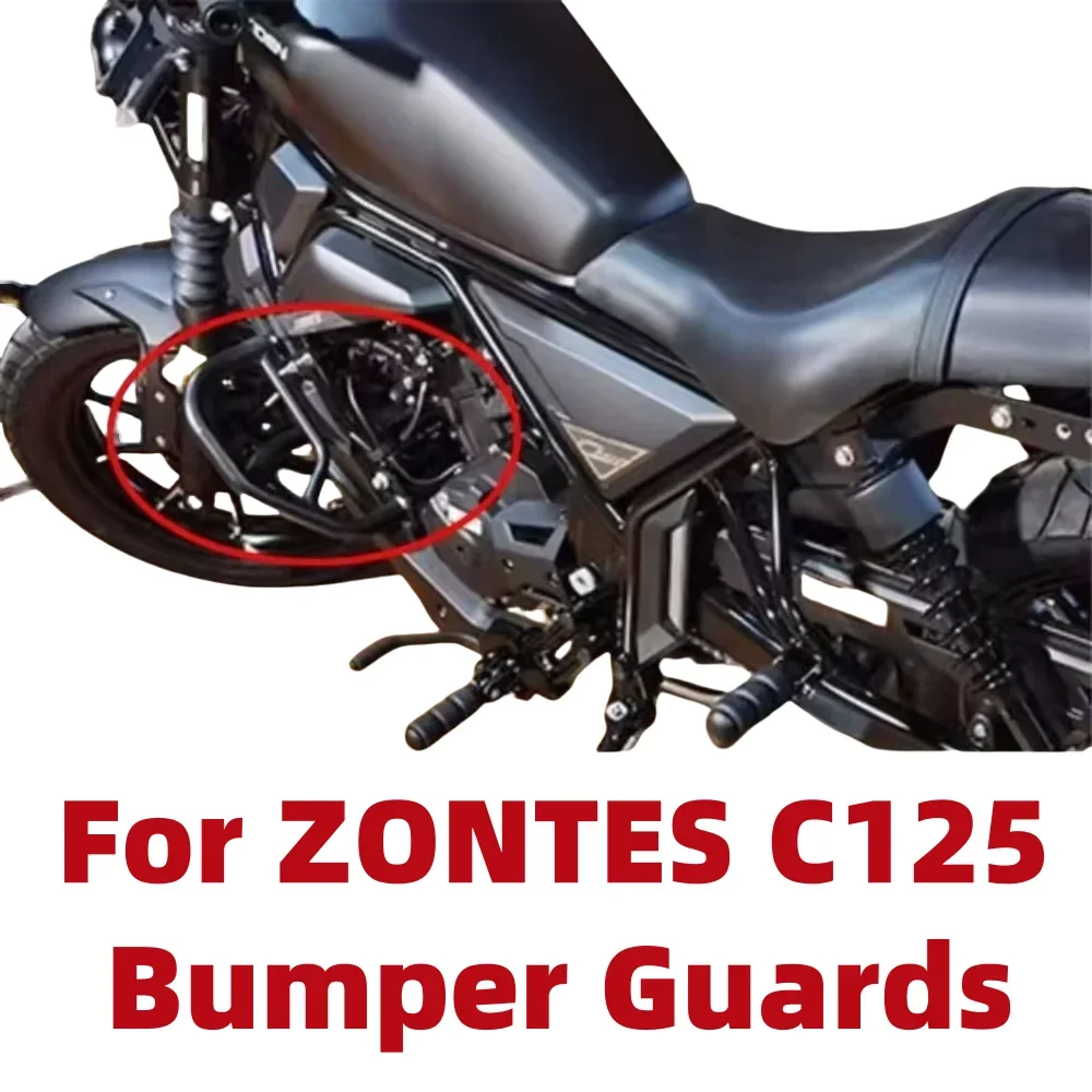 Novo pára-choques para zontes c125 guarda motor barra de acidente proteção pára-choques guardas caber zontes c125 125c c 125