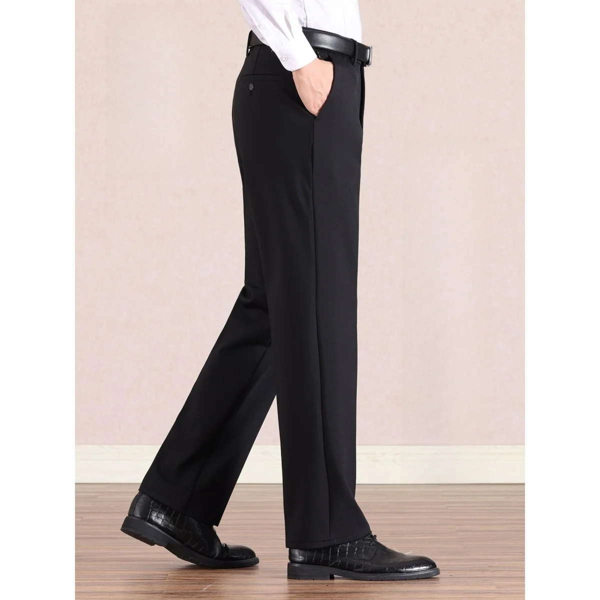 

Мужские брюки прямого кроя 2025: однотонные, свободные, комфортные, повседневные, немнущиеся, осенне-зимние, модные, стройнящие