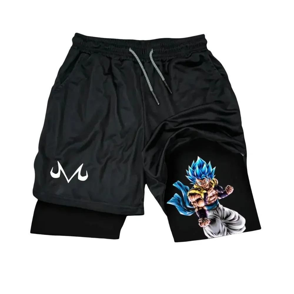 

Dragon Ball Anime Black Shorts with M Logo and Character Prints I LOVE PASSION Japanese Text Loose Fit Streetwear