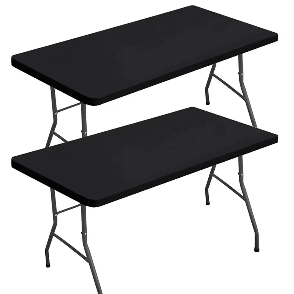 1Pc Stretch Rectangular Tablecloth 120 x 58cm Wrinkle-Resistant Elastic Table Cover for Home and Outdoor Use