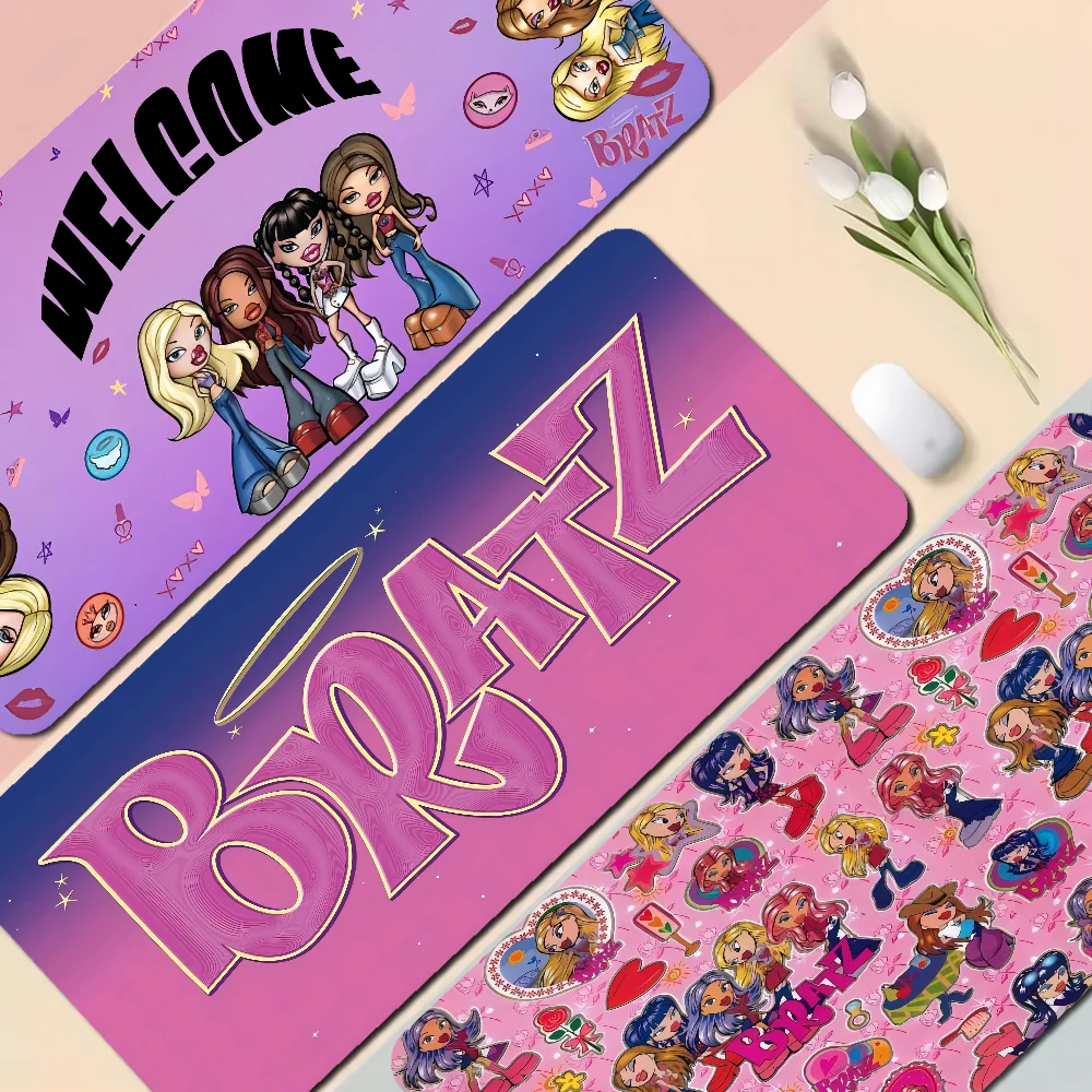 Cute Bratz Doll Custom Skin Thickened Mouse Pad Oversized Gaming Keyboard Notebook Table Mat