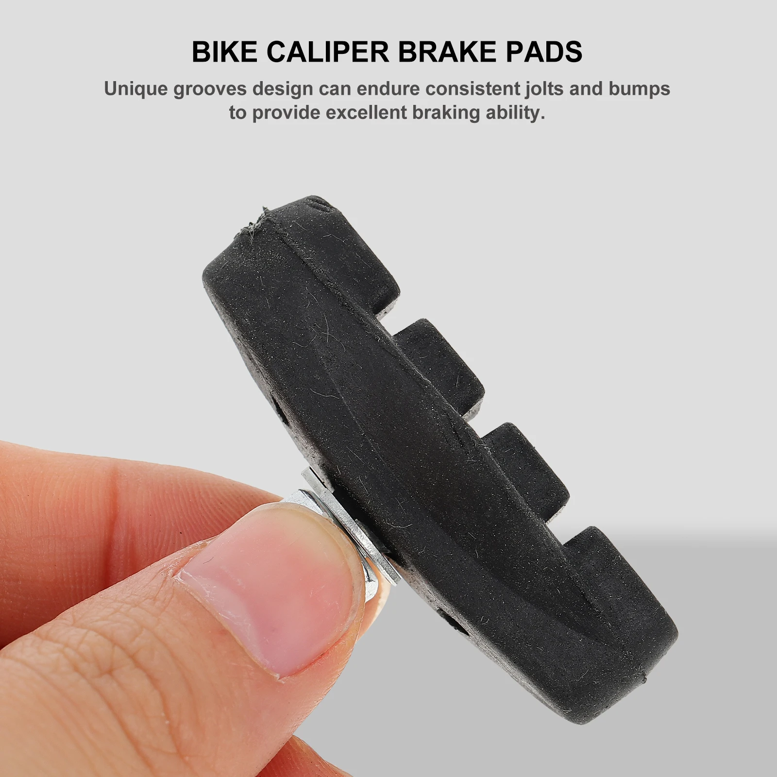 

10 set Cycle Brake Pads Mountain Bike Brake Blocks Professional Wear-Resistant Rubber Metal Dual Compound Structure Strong