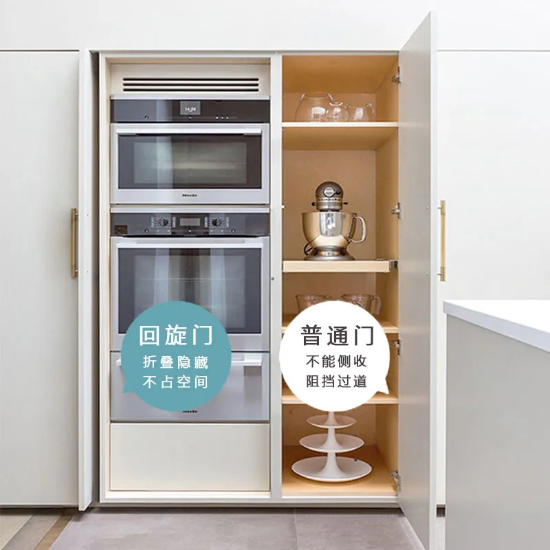 Wardrobe hidden revolving door track cabinet TV cabinet bookcase butterfly door slide rail sliding side insert hardware