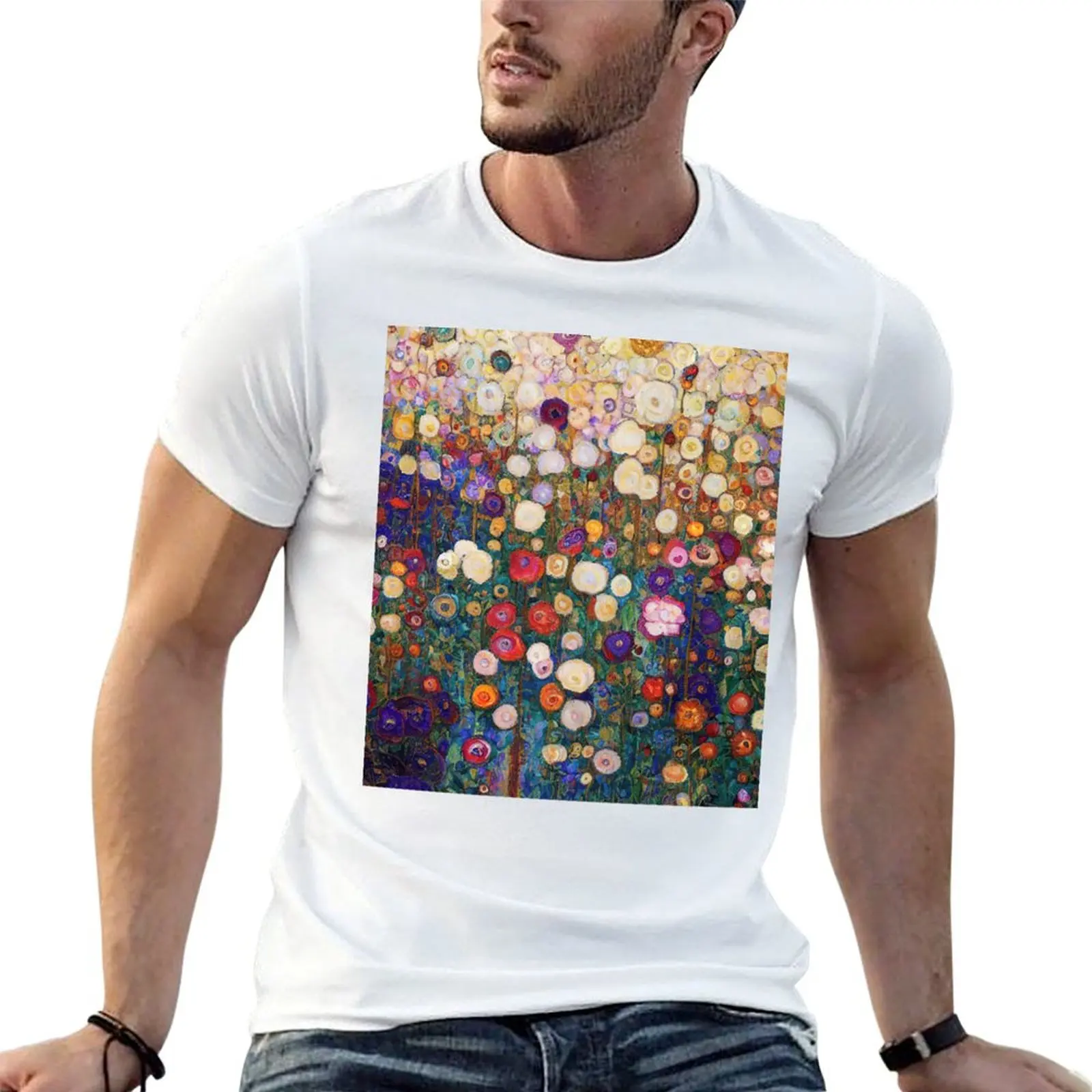 Flower Garden - Gustav Klimt T-Shirt Anti-Perspiration Workout Top