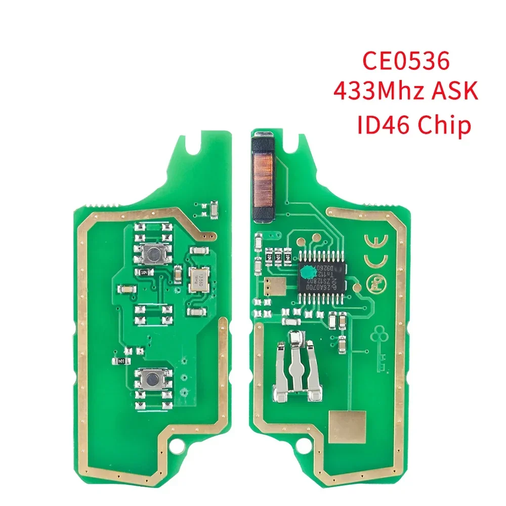 KEYYOU New Remote Key Board ID46 PCF7941/7961 433Mhz ASK/FSK For Peugeot 107 307 407 308 408 607 Citroen C2 C3 C4 C5 CE0523/0536