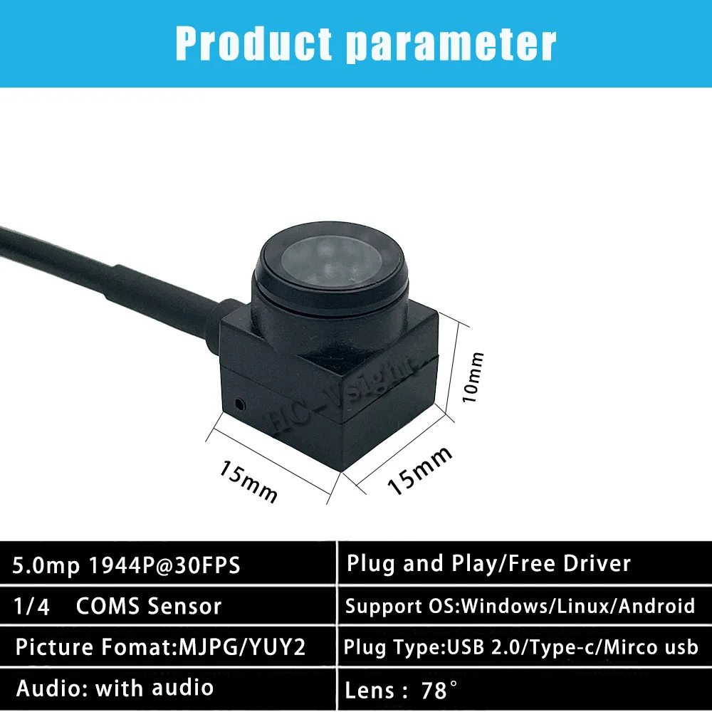 5MP  Fast Autofocus  High Speed UVC OTG  Audio Micro  USB Camera Module Mini CCTV Surveillance Type-c External Small Camera