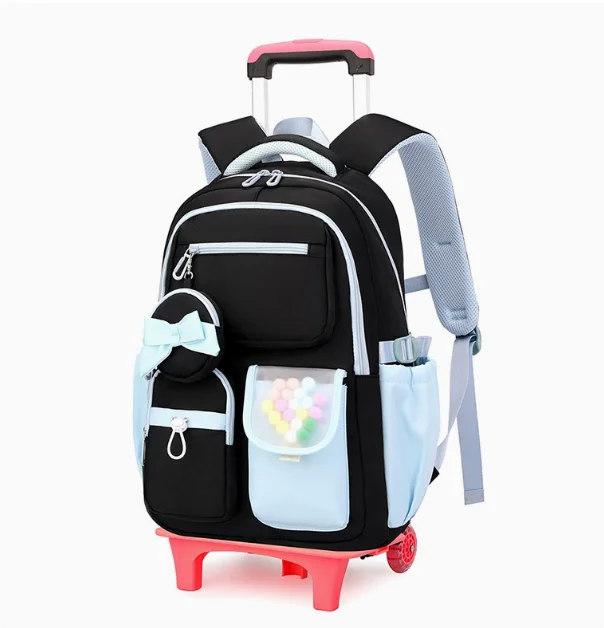 School Rolling Backpack For Girls School Wheeled Backpack Kids Travel Trolley Luggage for Girls School wheeled backpack Bag