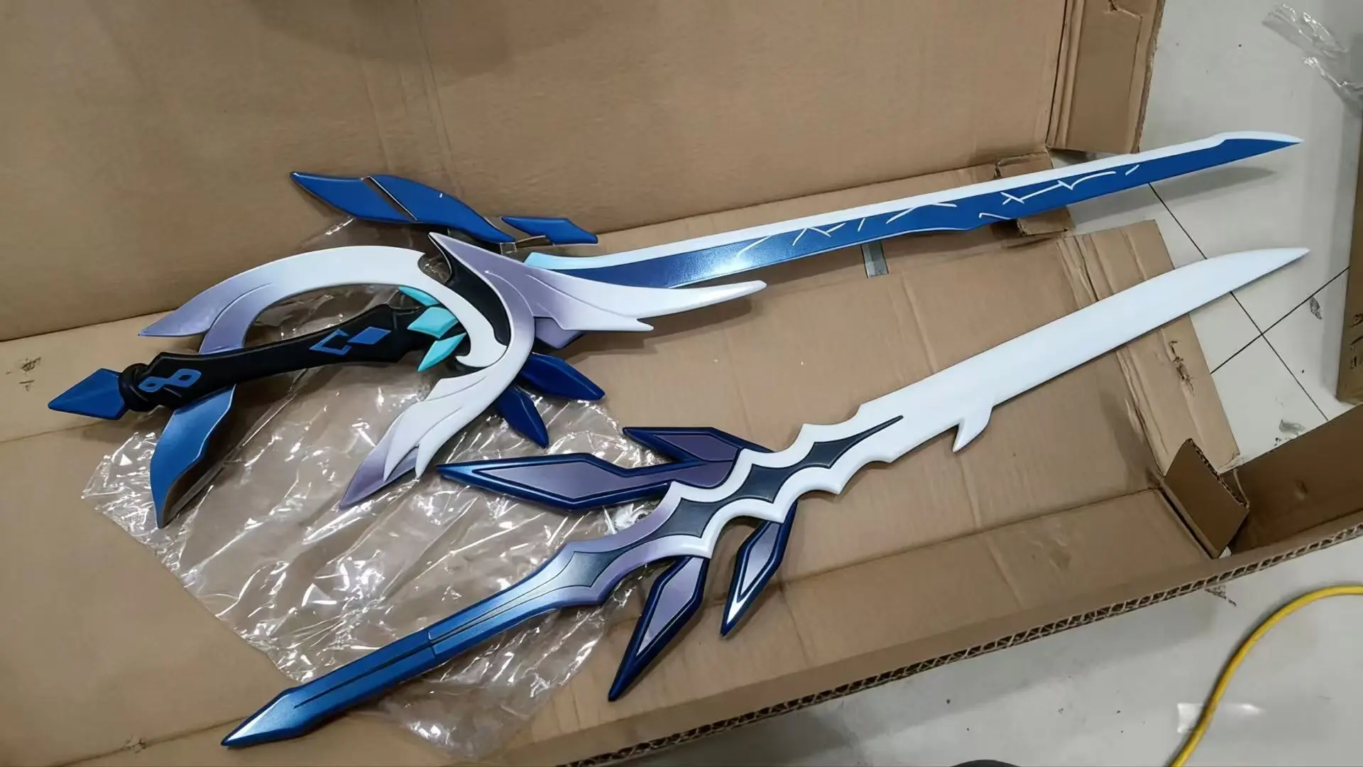 Skirk Cosplay Dual Sword Game Genshin Impact LED Light Up Cosplay Prop Safe Unsharpened Hallowenn Christmas Party Accessories