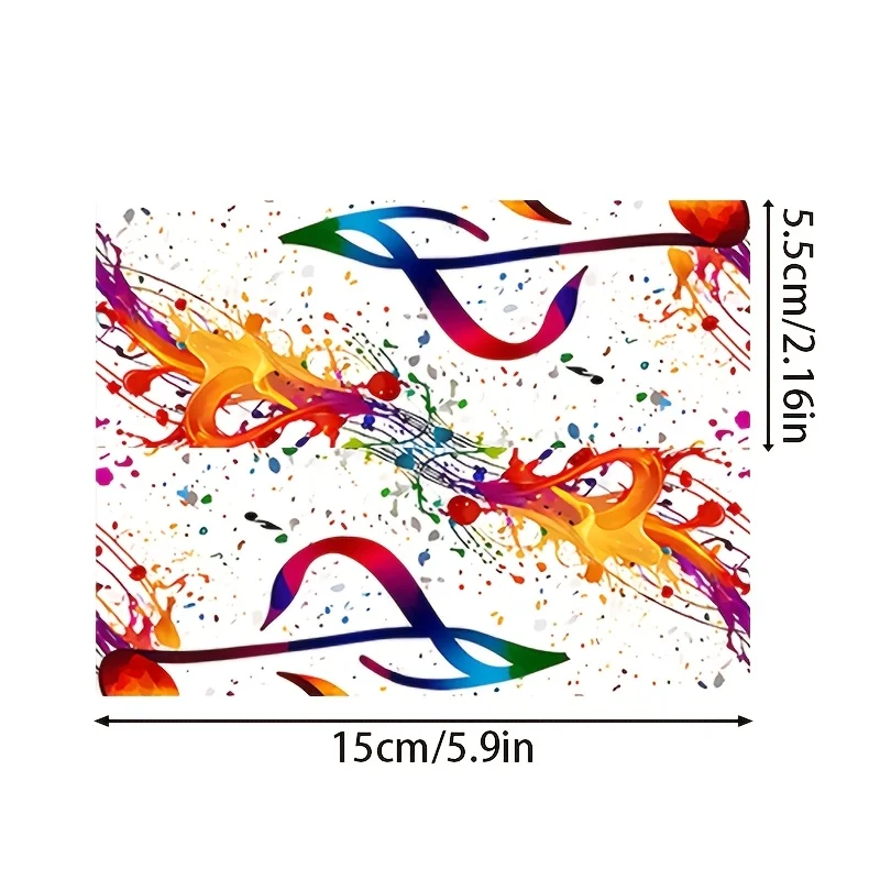 1Pair 2D Flat Rainbow Splash Art Crank Arm Vinyl Sticker, Waterproof Decal for Bike Crankset Decor, Holiday Gift