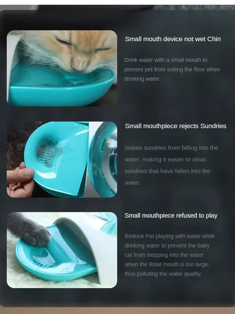 Cat Fountain Water Fountain for Cat Automatic Drinking Water Unplugged Dog Water Bowl Non-wetting Nozzle Accessories Pet Feeder