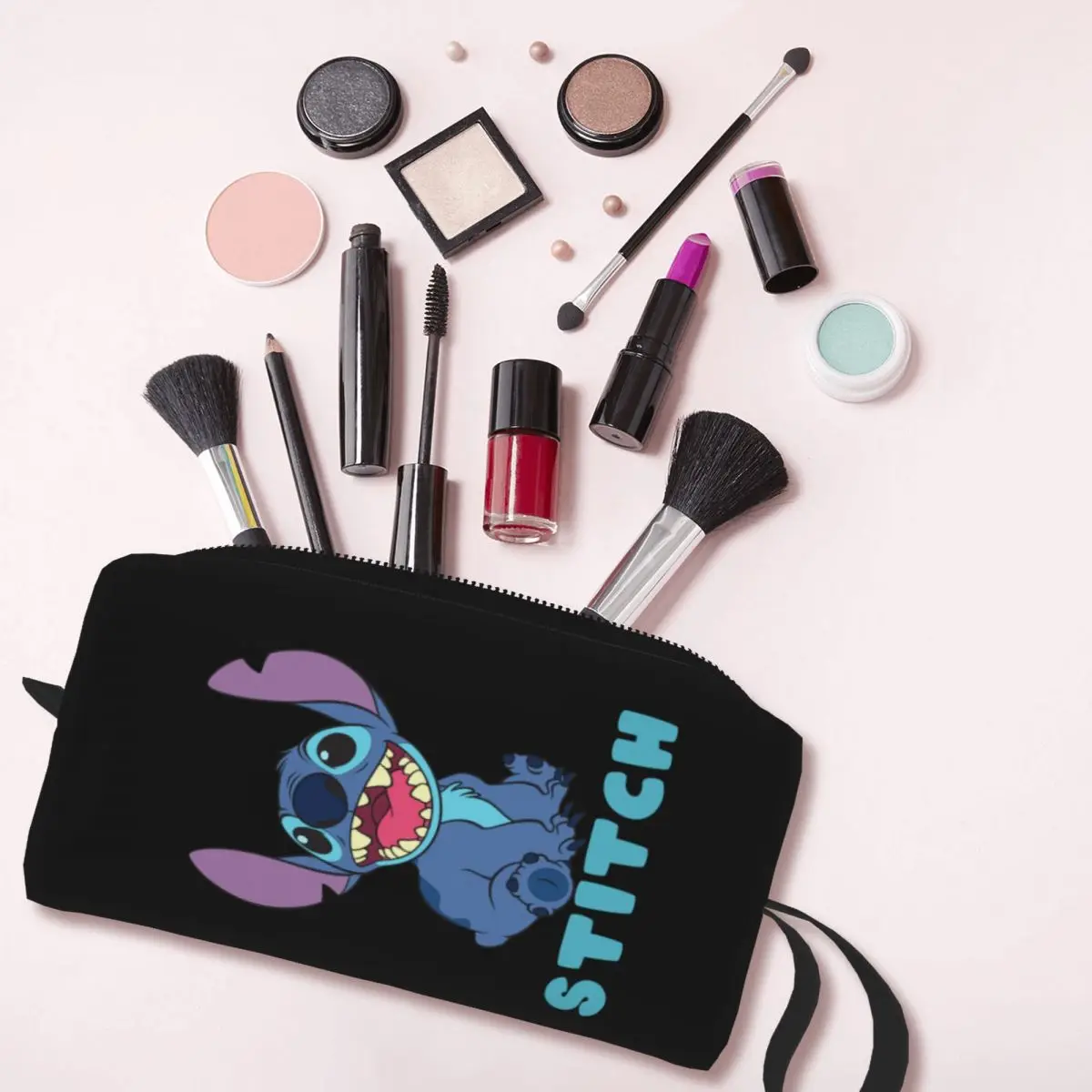 Custom Stitch Disney Cute Travel Cosmetic Bag per le donne Kawaii Toiletry Makeup Organizer Ladies Beauty Storage Dopp Kit