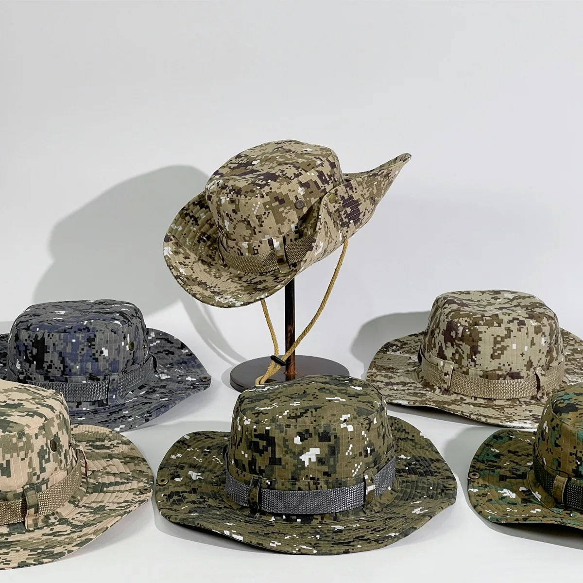 

Penney Hat Camouflage Large Brim Outdoor Tactical Hat Summer Outdoor Fishing Hiking Travel Round Brim Sun Hat