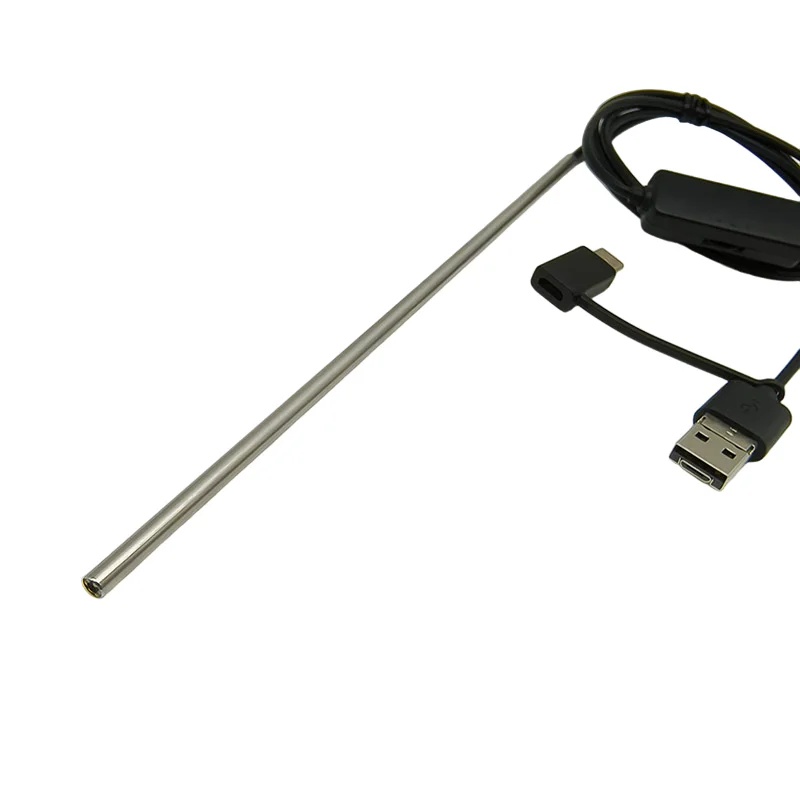 1MP0.15 inch diameter long tube 100° wide angle gun-type cleaning camera pipeline inspection 1.5m USB soft cable rifle endoscope