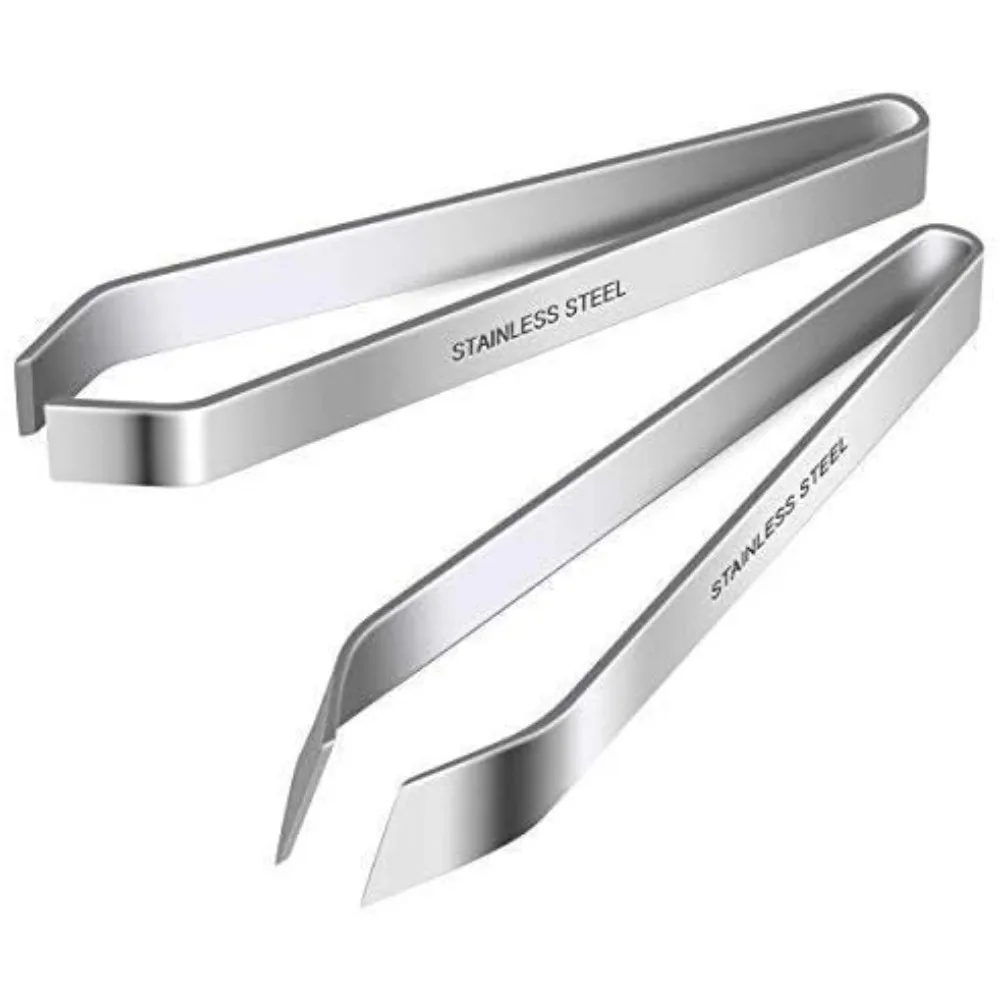 1 Piece Fish Bone Tweezers, Stainless Steel Flat and Angled Head Tweezers Pliers Removal Tool Kitchen Tools Fish Tools
