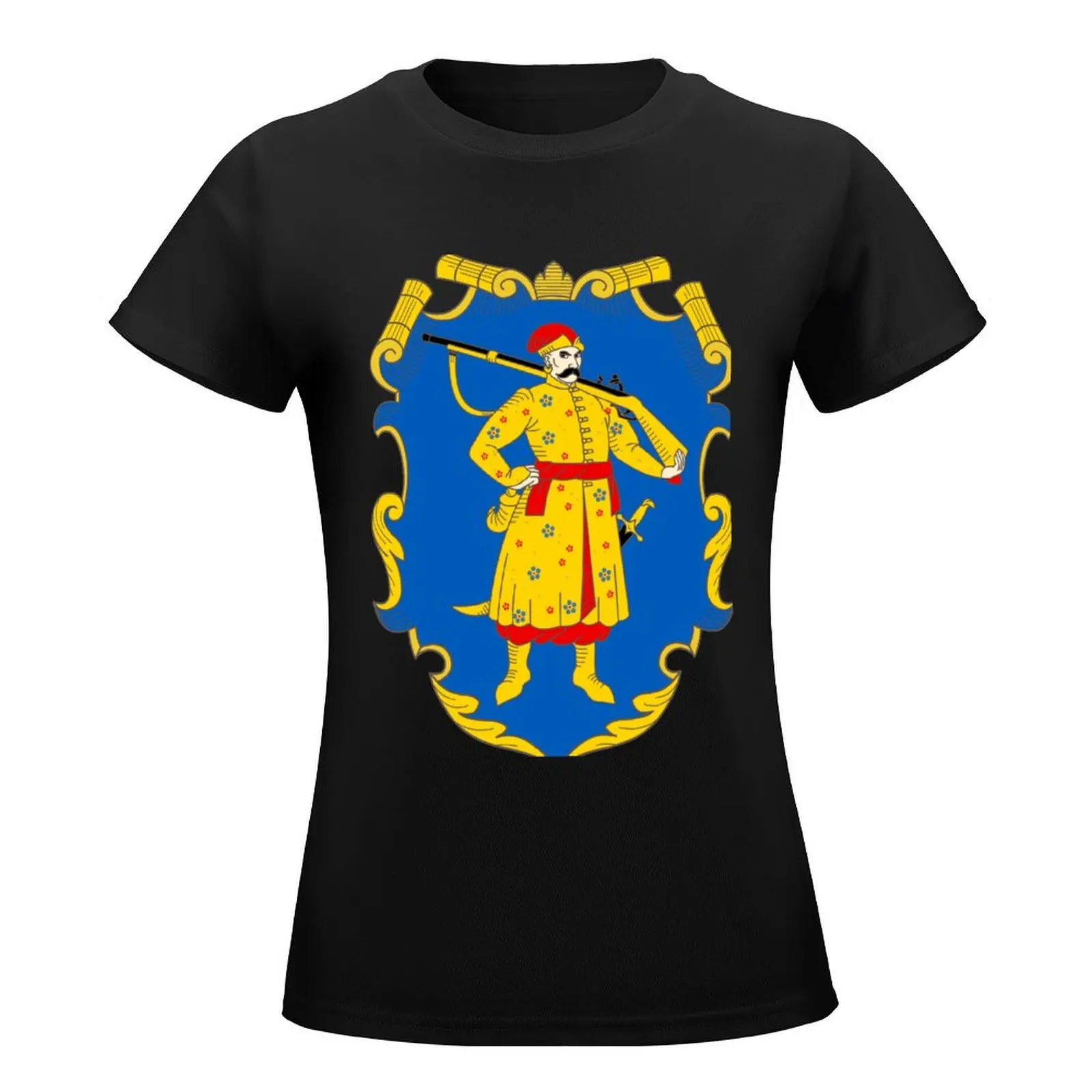 Zaporozhian Host Coat of Arms T-Shirt Blouse customizeds Women clothing