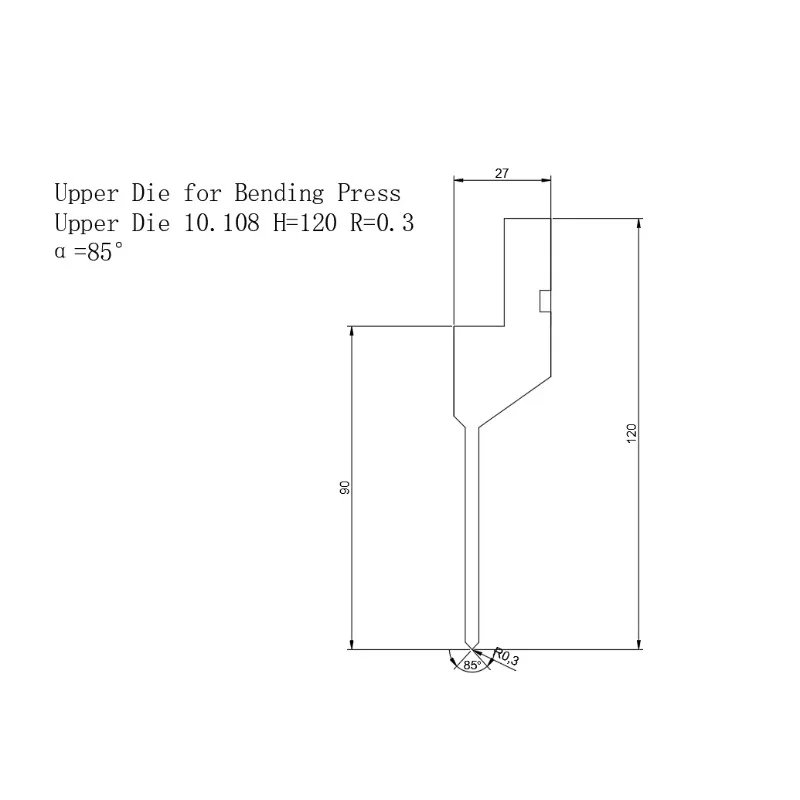 High Precision Customizable Bending Press Upper Die Mold Industrial General Application Tooling