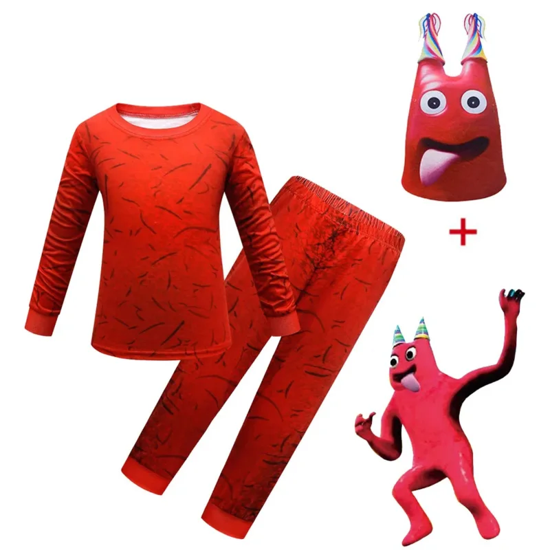 أأ ★ زي COS Banban of Garden للأطفال قميص طويل جامبو جوش مونستر + بنطلون + قناع عيد الميلاد والهالوين وجديد 2025