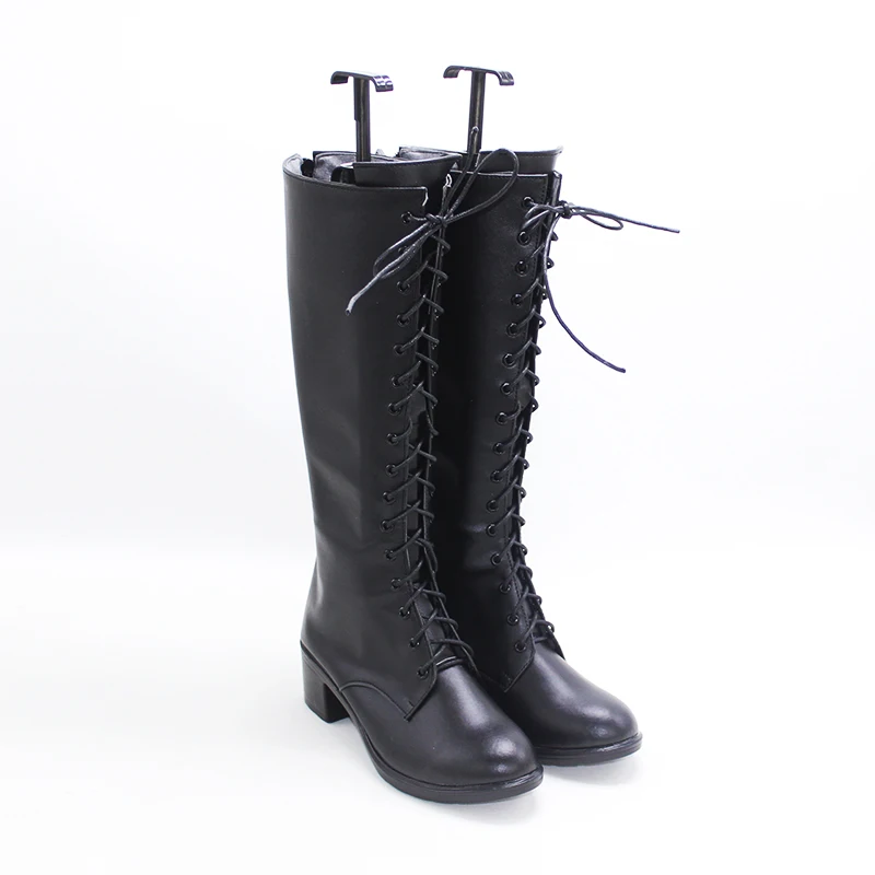 Faust Cosplay Chaussures en cuir PU, Jeu Mahoutsukai No Yakusoku Cosplay Prop, Bottes de carnaval d'Halloween, Sur mesure