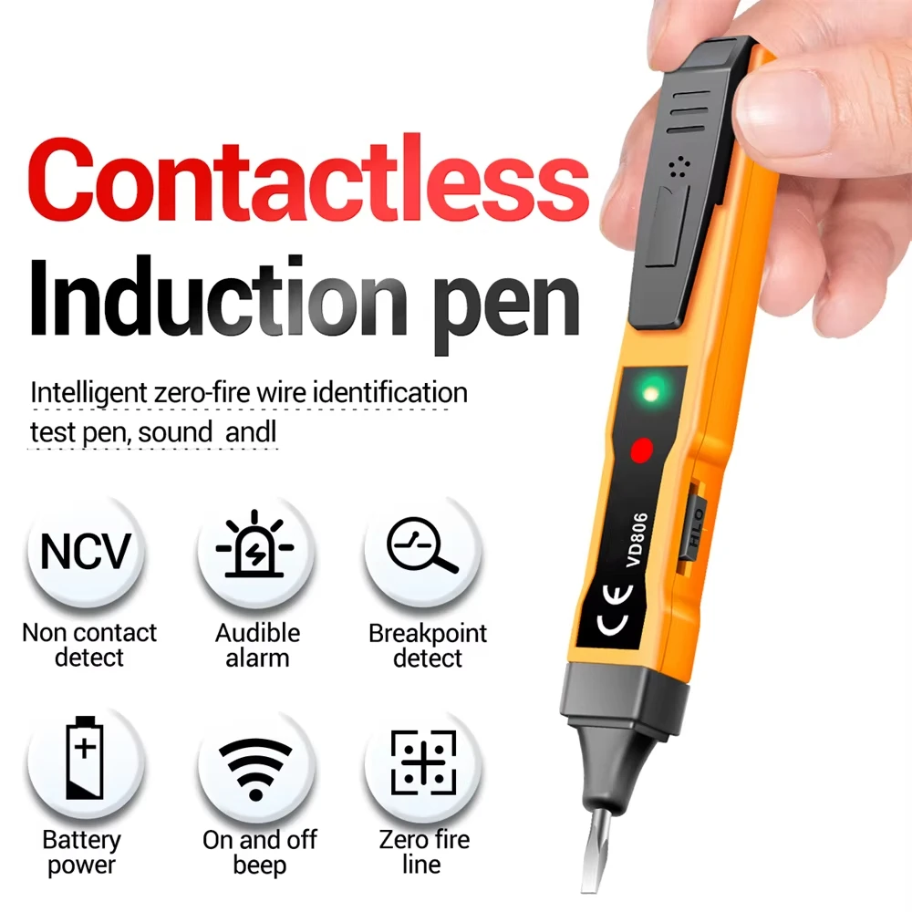 AC/DC Non-Contact Induction Tester Multifunctional Electrician Tester Sound And Light Alarm Tester Automotive Maintenance Tool