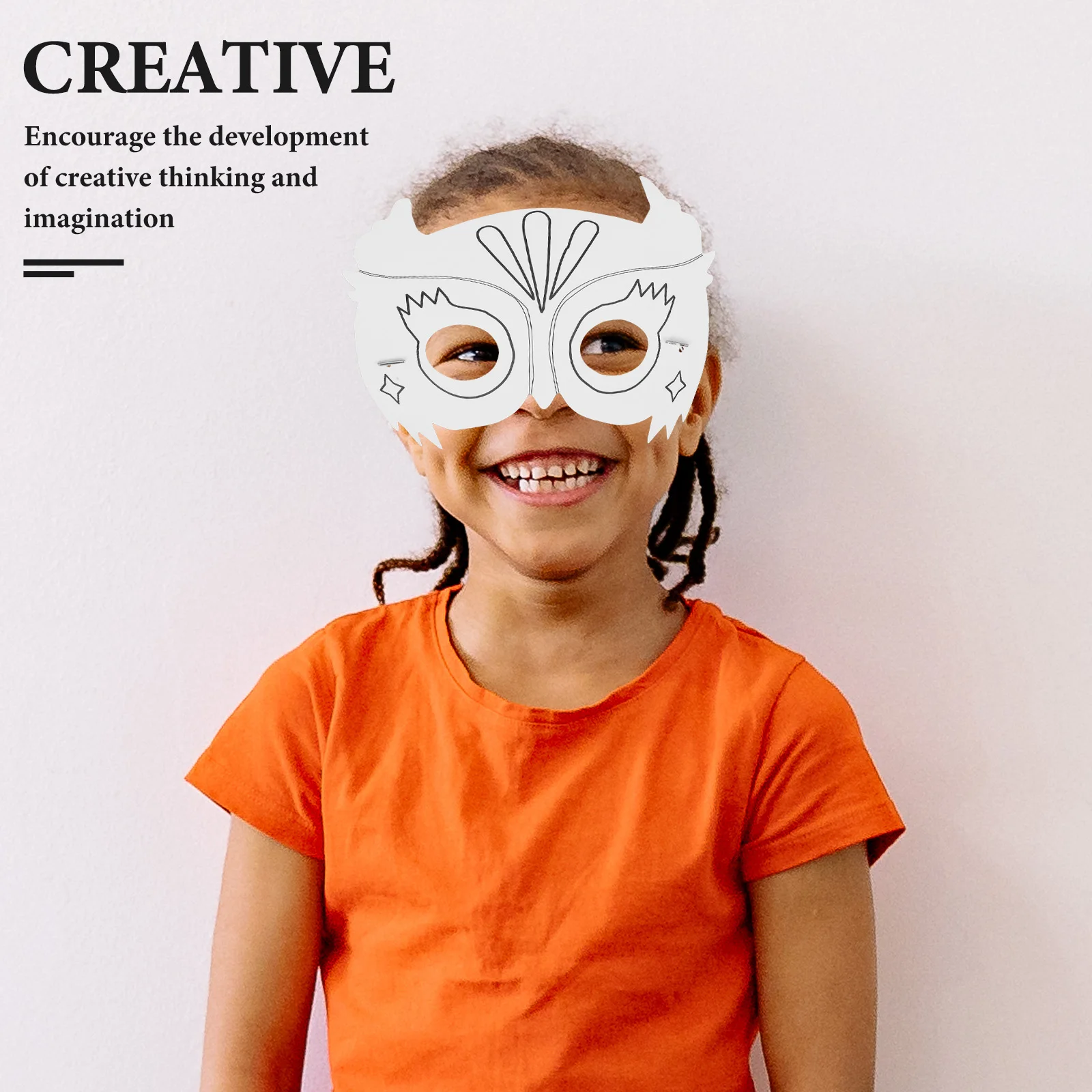 10 pezzi Maschere Graffiti a forma di gufo Maschera di carta bianca fai-da-te Vuota non verniciata Bambini Colorazione Materiali sicuri Attività familiari Artigianato
