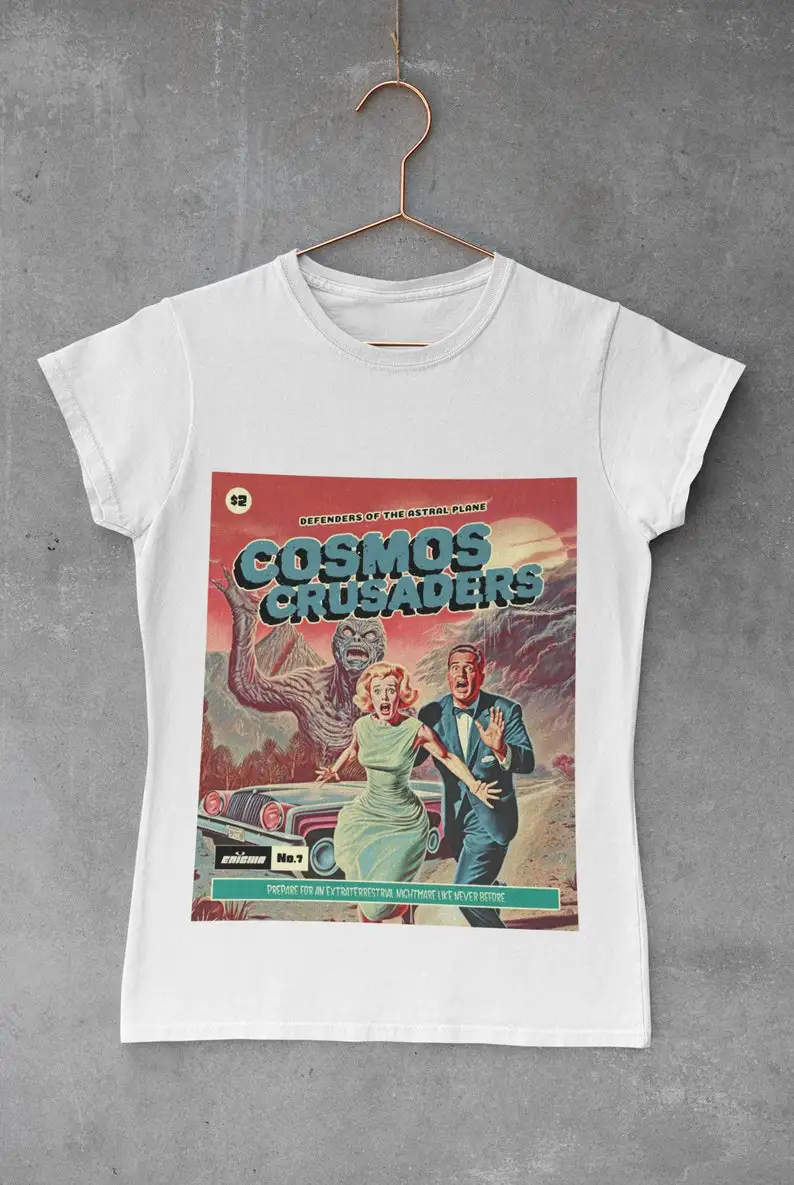 

Vintage Animated Cotton T-Shirt With Classic Retro Comics S