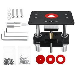 Wnew lavorazione del legno Heavy Duty Router Lift con Router di alluminio tavolo inserto piastra strumenti per la lavorazione del legno