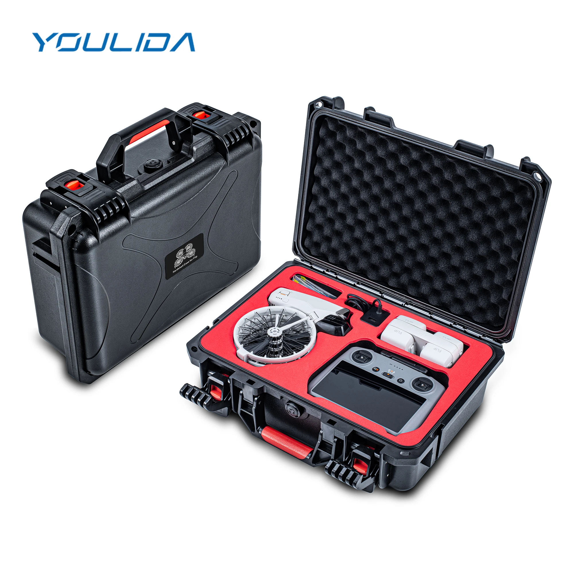 Waterproof Hard Case for DJI Flip with RC2/RC-N3 Shockproof Storage Box for Fly More Combo Explosion-Proof Drone Accessories