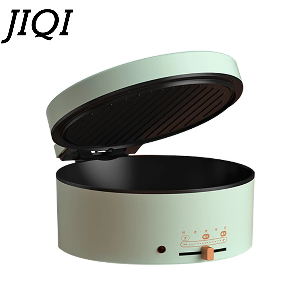 JIQI Household Double-sided Heating Machine Electric Skillet Baking Pan Crepe Pancake Maker Hot Pot BBQ Tool Frying Pan 220V