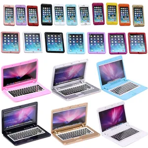 Dolhinhase Mini Toy cho trẻ em, 1:12 Mô phỏng, máy tính xách tay, điện thoại, máy tính bảng, iPad, phụ kiện, phù hợp với Barbies, BJD, Blythe Doll, DIY Quà tặng cho Girls 8 Bán hàng bán hàng chính của Barbie Búp bê - 5