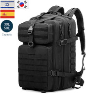 Camo Military Tactical Backpack Men Molle 3P Army Attack Bag Trekking Hiking 50L 30L Waterproof Camping Hunting Backpack Fishing