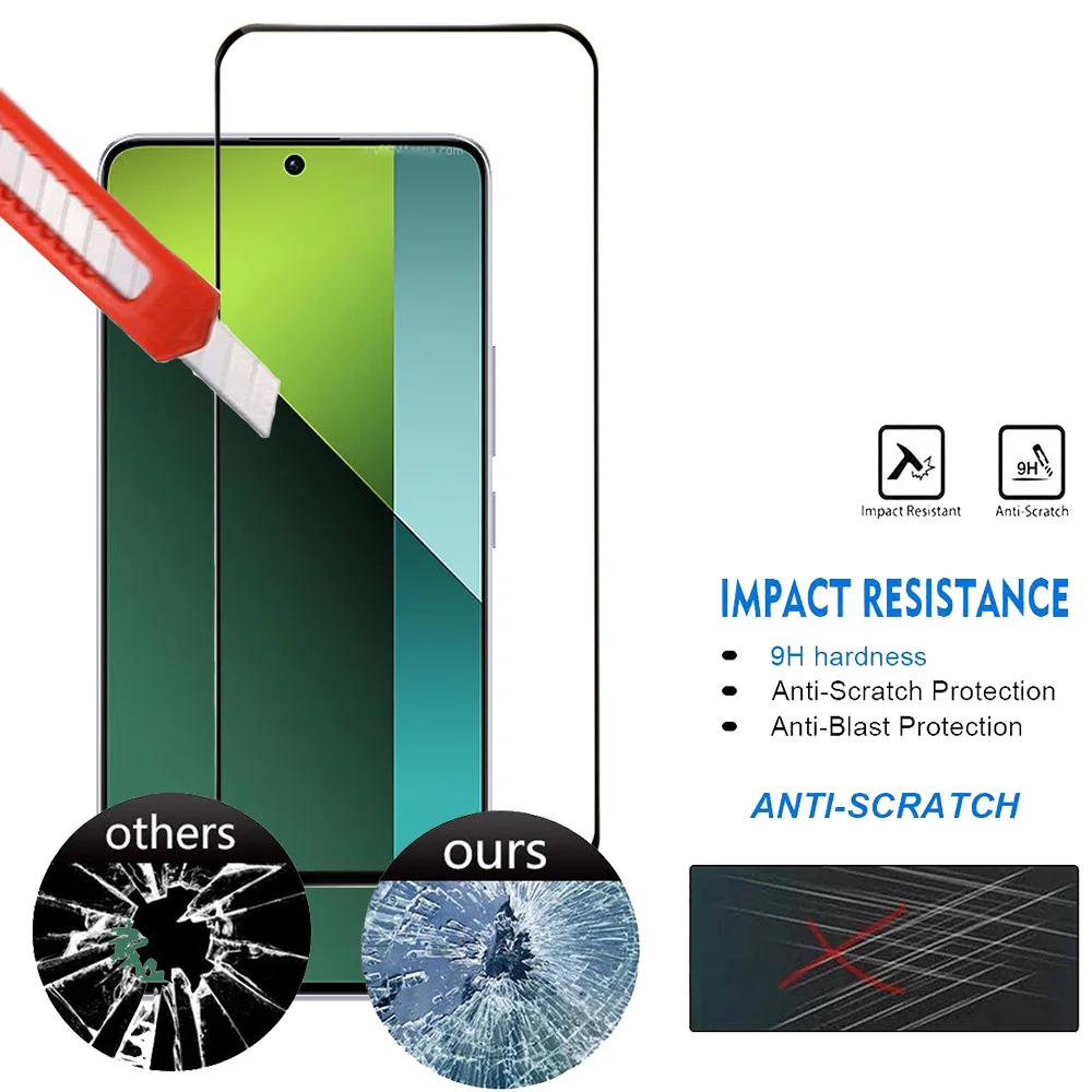 Pelicula, Front Tempered Glass For Redmi Note 14 13 12 11 10 Pro 4G/5G Screen Protectors Redmi Not 12 cristal templado Note12 Pro+ protector pantalla Note 12S 11S 10S verre trempé Nota 12 Pro Plus Camera Lens Film - Image 3