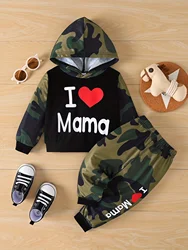 Newborn Toddler clothing Fashion camouflage cotton hoodie and sweatpants for baby boys and girls 2PCS set