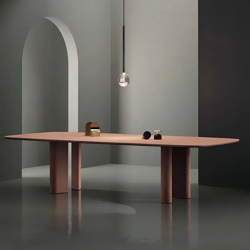 

Minimalist solid wood long table Modern minimalist dining table