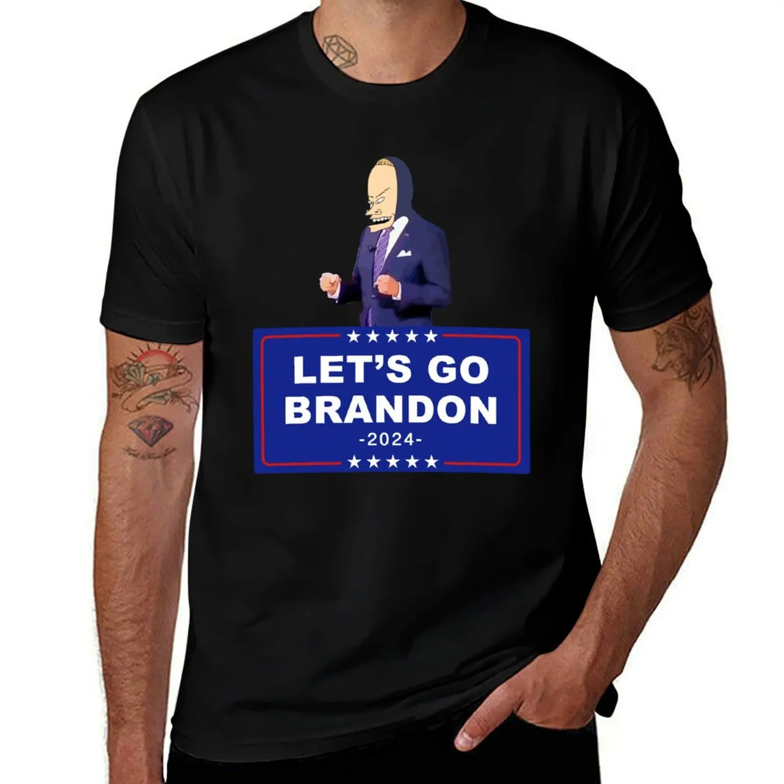 

Let's Go Brandon - Funny Joe Biden Cornholio - Bare Shelves Biden T-Shirt man t shirt luxury T-Shirt