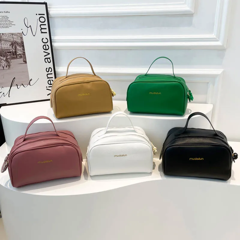 

2025 New Solid Color Storage Bag, Very Spacious Portable Organizer, Multi-Pocket Tote with Zipper, Lightweight and Durable