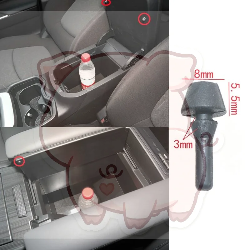 Custom Molded Rubber Car Center Console Storage Box Armrest Insert Fit for Avensis II T250 Camry XV20 XV40 Auto Accessories